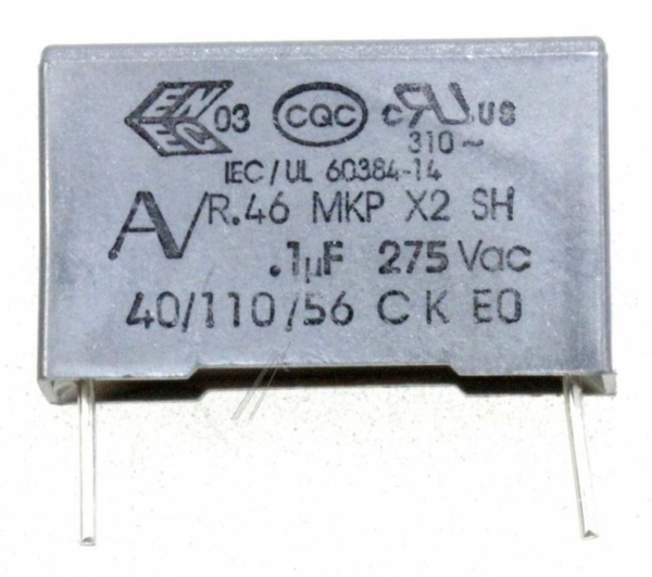 0,1UF-275V MKP-X2 ONTSTOOR-CONDENSATOR RM=15MM. -ROHS-