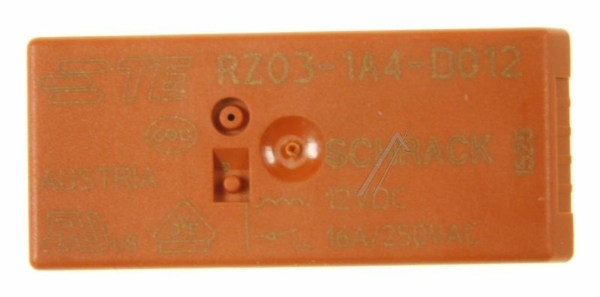 12VDC 16A-250VAC RZ03-1A4-D012 RELAIS,  1 SLUITER,  1-1415899-6