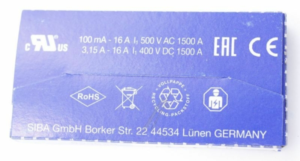 15A-T 189140.15 KERAMISCHE ZEKERING 6,3X32MM. INH:10 STUKS ROHS-CONFORM