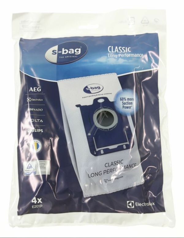 E201P  STOFZUIGERZAK E201P 4 BAGS CLAS LONG PERFOR