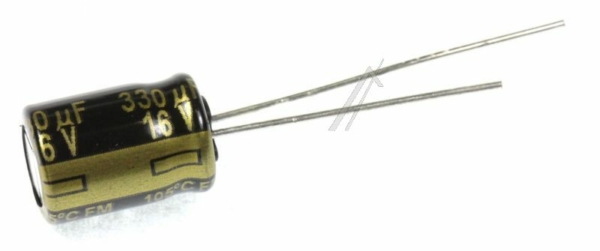 330UF-16V EEUFM1C331 ELCO RADIAAL 105° 8X11,5MM. RM=3,5MM. -ROHS-