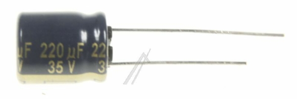 220UF-35V EEUFC1V221 ELCO RADIAAL 105° 10X12,5MM. RM=5,0MM. -ROHS-