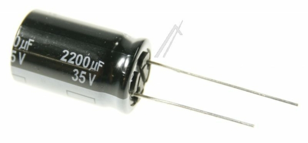 2200UF-35V EEUFR1V222 ELCO RADIAAL 105° 16X25MM.