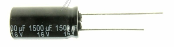1500UF-16V EEUFR1C152 ELCO RADIAAL 105° 10X20MM. RM=5,0MM. -ROHS-