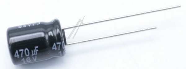 470UF-16V EEUFR1C471 ELCO RADIAAL 105° 8X11,5MM.