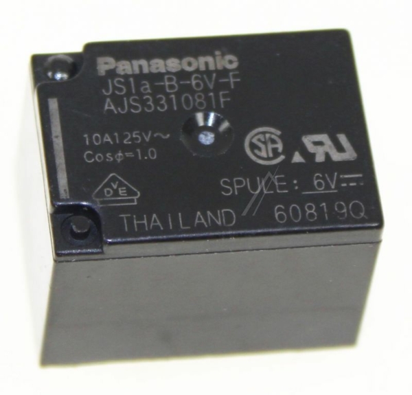 6VDC 10A-250VAC JS1A-B-6V-F RELAIS 1 SLUITER