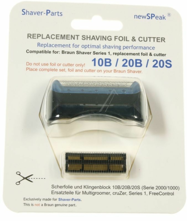 SCHEERBLAD  MES COMBIPACK,  ALTERNATIEF VOOR BRAUN 10B /  20B /  20S
