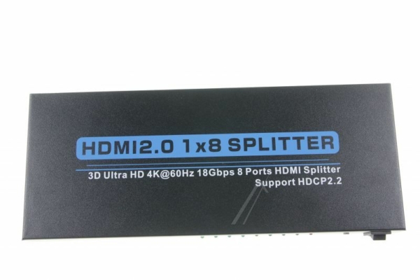 HDMI 2.0 VERDELER 8-VOUDIG 1X IN - 8X OUT,  3D,  4K*2K@60HZ