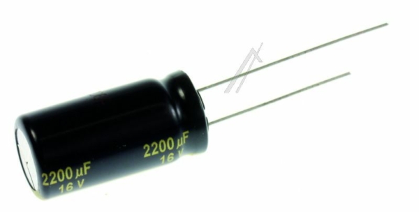2200UF-16V EEUFC1C222 ELCO RADIAAL 105° 12,5X25MM. RM=5,0MM. -ROHS-