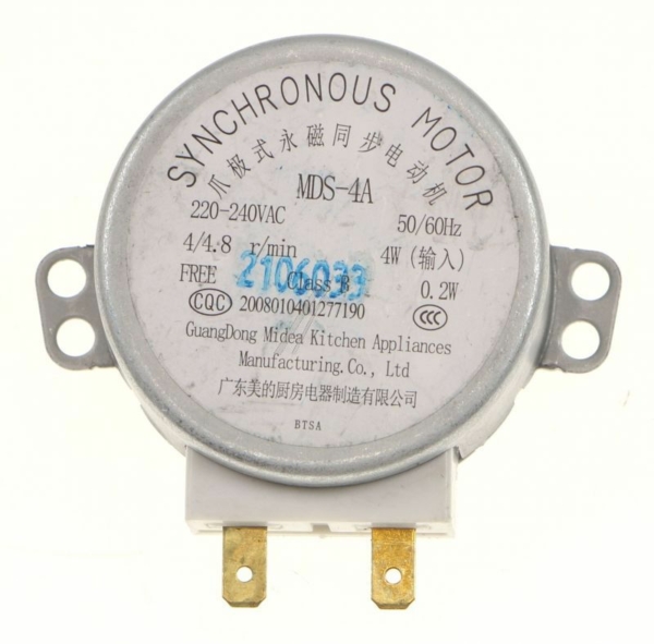 MDS-4A 11002014000754 DRAAIPLATEAUMOTOR 4WATT,  4/ 4,8 R/ MIN