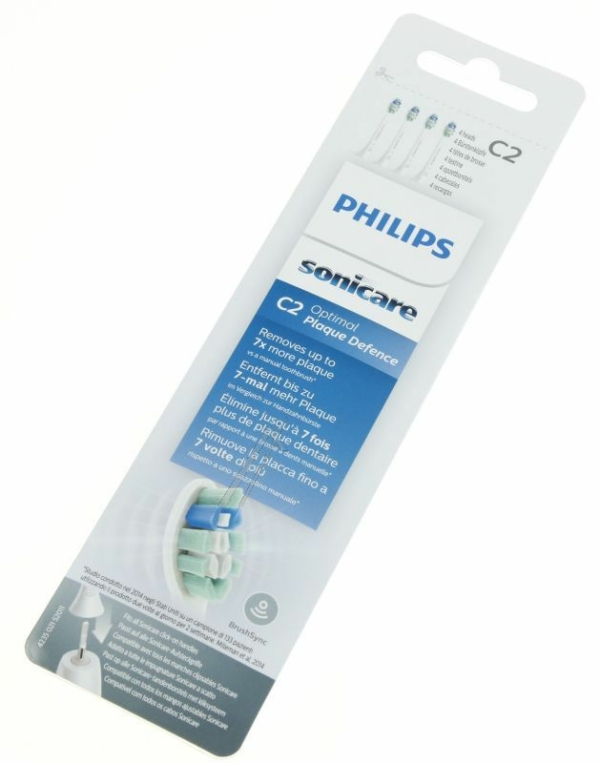 SONICARE C2 OPZETBORSTELS TEGEN PLAK,  4 ST.