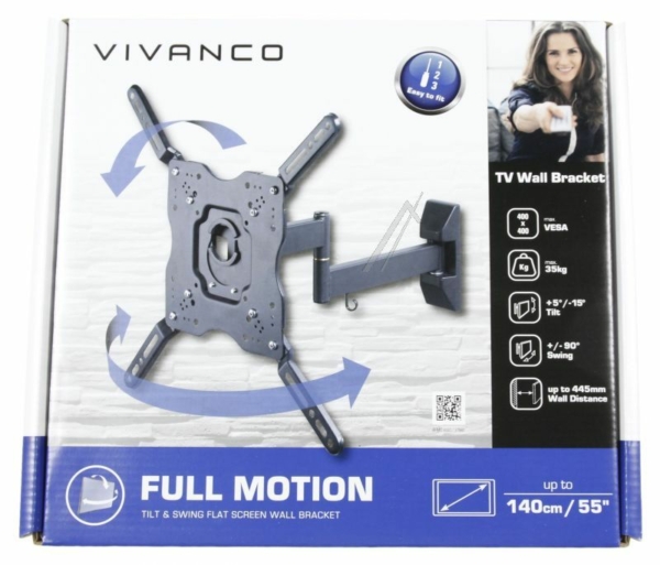BFMO 6040 37980 TV-MUURBEUGEL,  FULL MOTION,  VESA 400, 55" MAX. 35KG