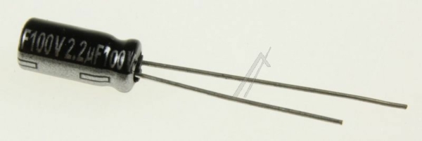 2,2UF-100V ECA2AHG2R2 ELCO RADIAAL 105° 5X11MM. RM=2,0MM. -ROHS-