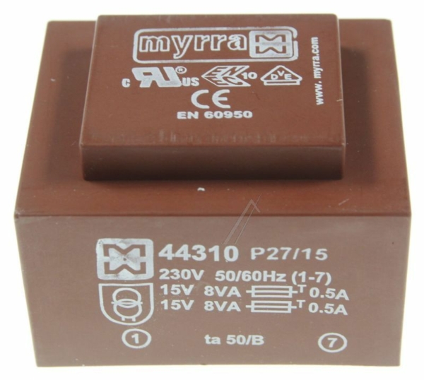 15VX2-533MA 44310 PRINTTRAFO 230V EI54 16,0VA 47,5X56,5X38,8MM 533
