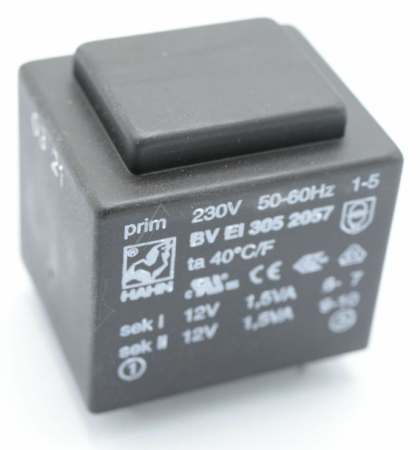 12VX2-125MA BVEI3052057 PRINTTRAFO 230V EI30 3,0VA 32,5X27,5X29,5MM