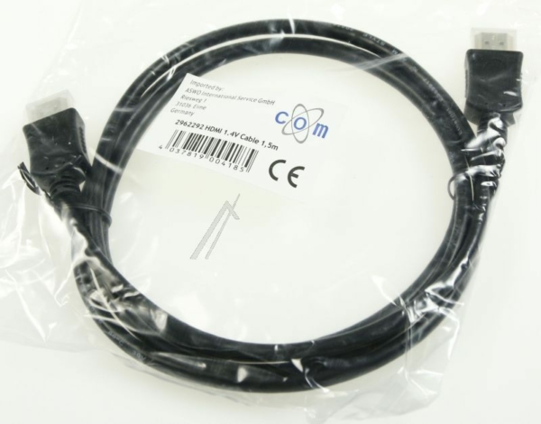 HDMI-KABEL HIGH-SPEED    ETHERNET 4K/ HD,  1,5MTR. ZWART