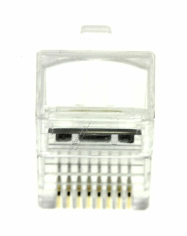 RJ45-STEKER 8P8C VOOR RONDE KABEL,  ONAFGESCHERMD