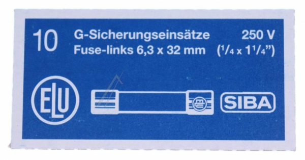 10A-T US GLASZEKERING TRAAG 6,3X32MM. INH:10 ST.