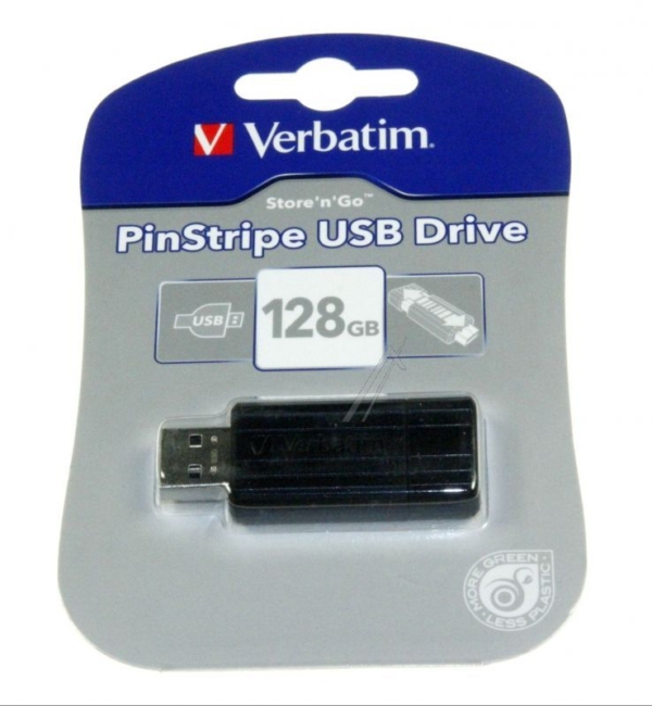 49071 USB DRIVE 2.0 PINSTRIPE 128GB ZWART