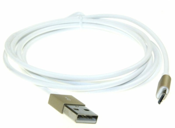USB-A 2.0 ST. /  MICRO USB-B ST. FAST CHARGING,  WIT,  1,8MTR.
