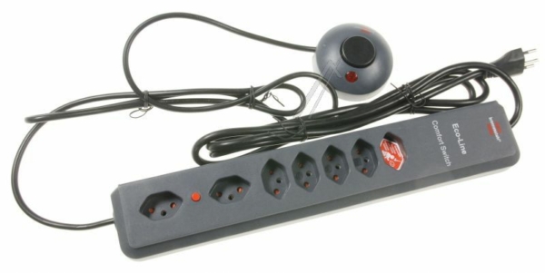 ECO-LINE 1159452616 COMFORT SWITCH STECKDOSENLEISTE 6-FACH ANTHRAZIT 2M *CH*