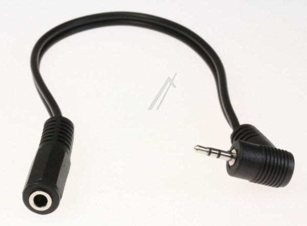 geschikt voor AUDI OKABEL 2,5MM. JACK-STEKER/ 3,5MM-CONTRA STEREO,  20CM.