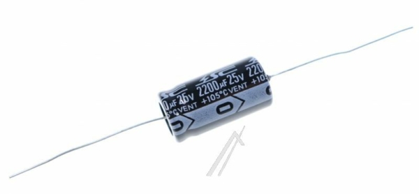 2200UF-25V ELKO AXIAAL 85° 16X30MM
