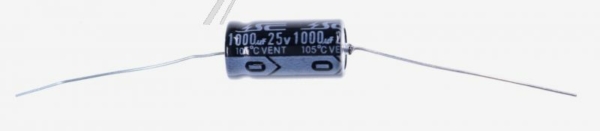 1000UF-25V ELCO AXIAAL 85°C 13X30MM.