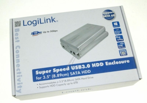 UA0107A 3,5" HARDE SCHIJFBEHUIZING,  USB3.0/ SATAII,  SL
