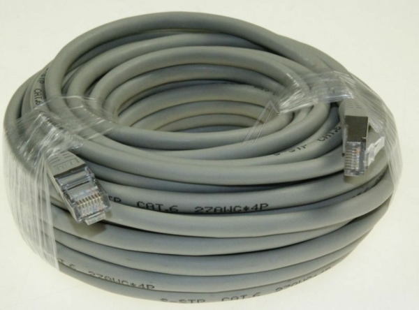 PATCHKABEL CAT6, RJ45, S/ FTP (PIMF),  GRIJS,  15M,  LSOH