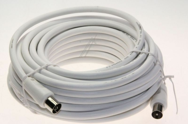 COAX-AANSLUITKABEL STEKER/ CONTRA CLASS:A,  WIT 10 MTR.