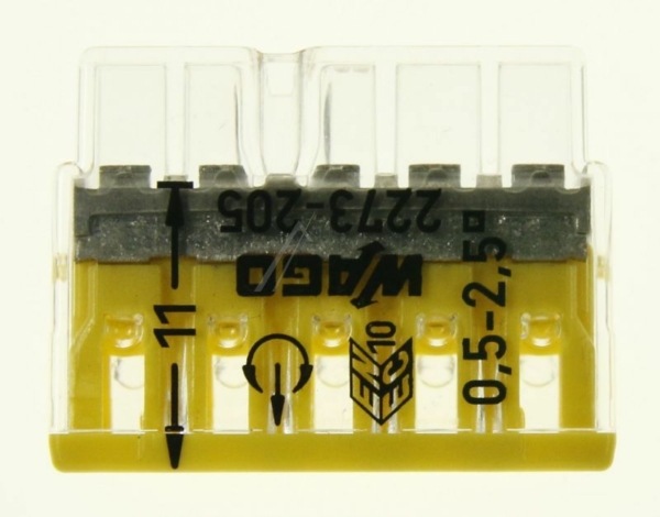 2273-205 5-DRAADS AANSLUITKLEM 0,5-2,5MM" 1 STUK