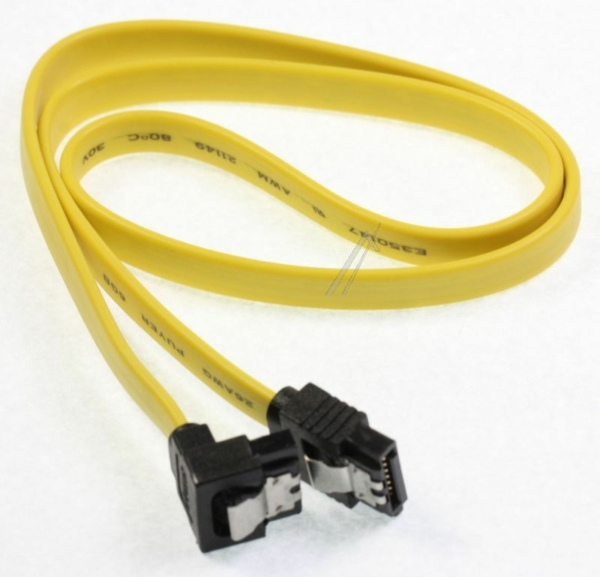 82811 KABEL SATA 6 GB/ S STEKER RECHT > SATA STEKER ONDER HAAKS GEEL