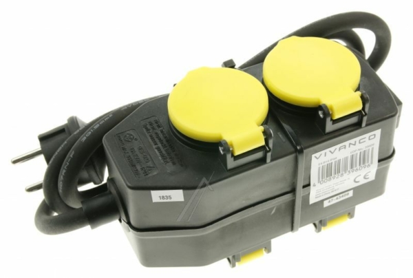 E4 B14 IP44 39609 OUTDOOR STECKDOSENVERTEILER 4FACH,  1,4M