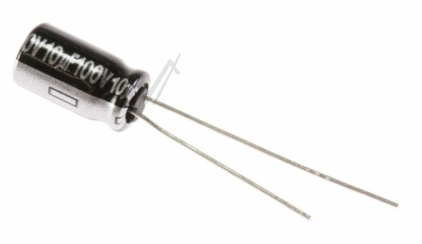 10UF-100V ECA2AHG100 ELCO RADIAAL 105° 6,3X11,2MM. RM=2,5MM. -ROHS-
