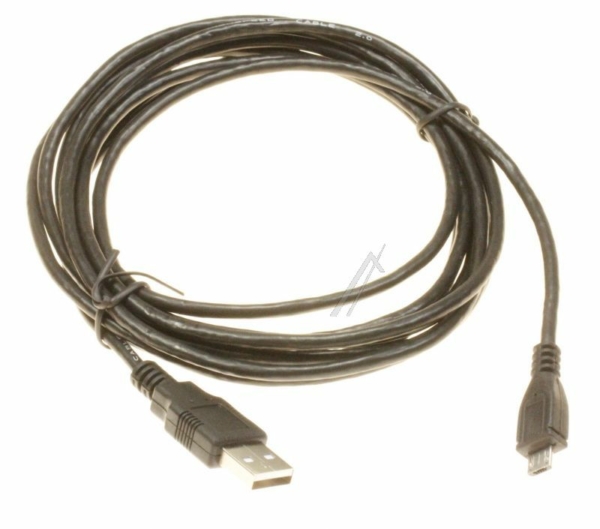 USB2.0-KABEL TYP-A STEKER/ TYP-B MICRO STEKER 3,0M,  ZWART