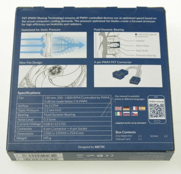 ACFAN00120A P12 PWM PST VENTILATOR,  ZWART
