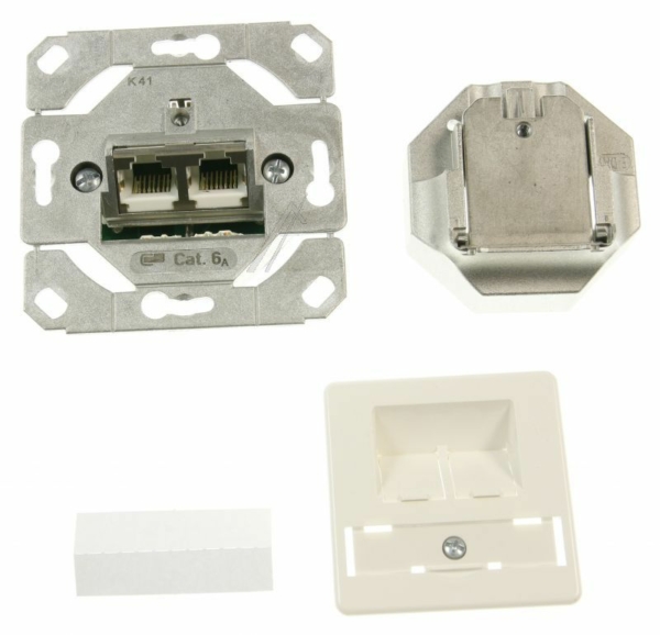 GAD 602 22530016 CAT 6,NETZWERKDOSE,2XRJ45 UP, REINWEIß