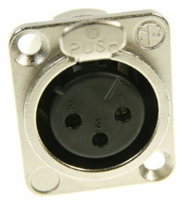 NC-3FDL1 0344690 XLR-CHASSISDEEL CONTRA 3-POL. -NEUTRIK-
