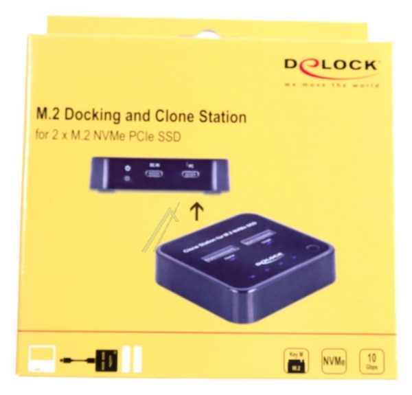64177 M.2 DOCKINGSTATION FÜR 2 X M.2 NVME PCIE SSD MIT KLON FUNKTION