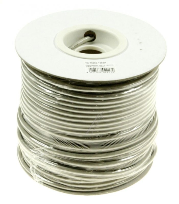 PATCHKABEL CAT6, S/ FTP,  GRIJS,  100M