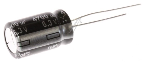 4700UF-6,3V ECA0JHG472 ELCO RADIAAL 105° 12,5X20MM. RM=5,0MM. -ROHS-
