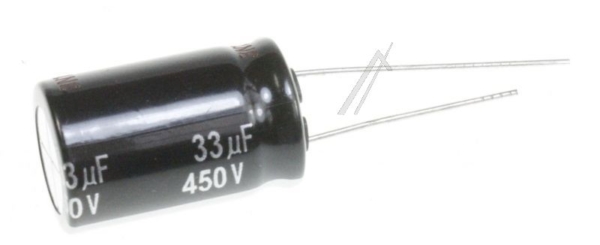 33UF-450V EEUEE2W330 ELCO RADIAAL 105° 16X25MM. RM=7,5MM. -ROHS-