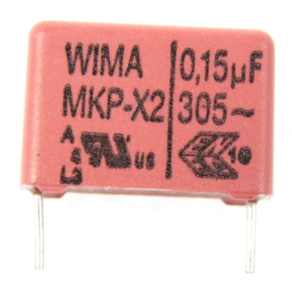 0,15UF-305V MKX2AW31504C00KSSD MKP-X2 ONTSTOORCONDENSATOR RM=15MM -ROHS-