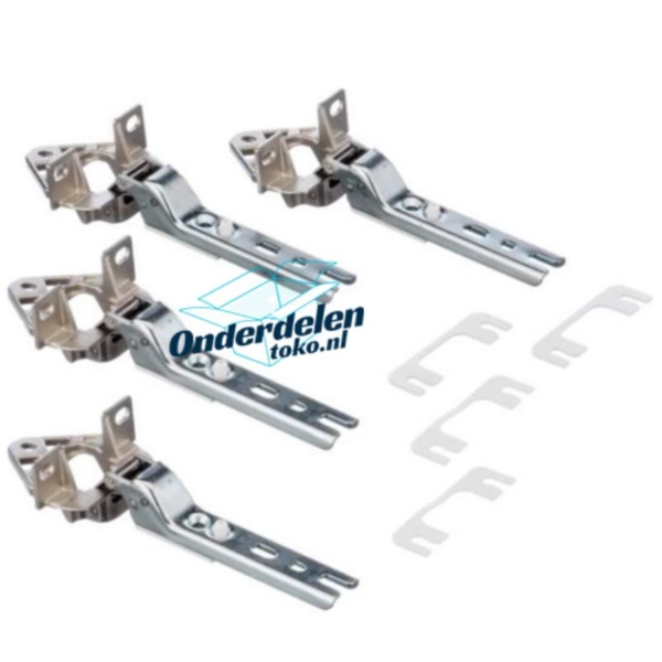 SCHARNIERSET VOOR KOELKASTEN,  4 STUKS