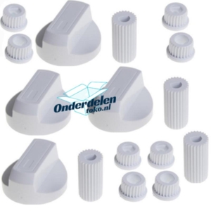 UNIVERSELE KNOPPENSET 4 ST. VOOR GASFORNUIS WIT