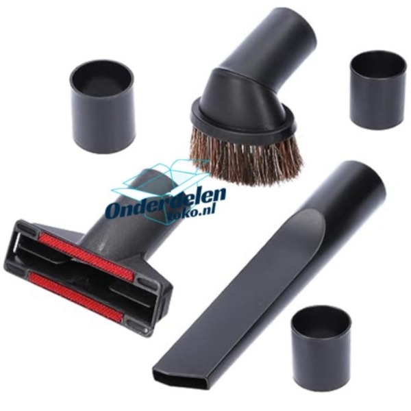 ZUIGMONDENSET,  RONDE,  MEUBEL EN SPLEETZUIGMOND VOOR BUIZEN VAN 32 MM EN 35 MM