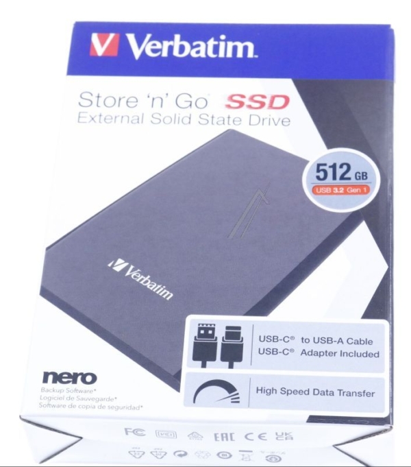 32181 512GB STORE  N  GO SLIM PORTABLE SSD USB 3.2 GEN 1 /  USB-C FESTPLATTE SCHWARZ