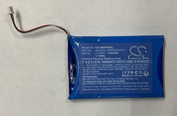 3,7V-320MAH LI-POLYMER HEADSET AKKU ALTERNATIV FÜR SNOM A190 UND AGFEO IP MULTI-CELL