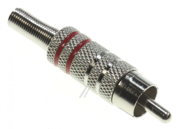 METALEN CINCHSTEKER MET KNIKBESCHERMING,  Ø 4MM,  ROOD